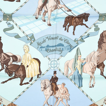 Hermes Silk Musee Vivant du Cheval Chantilly 90 Scarf 3 of 8
