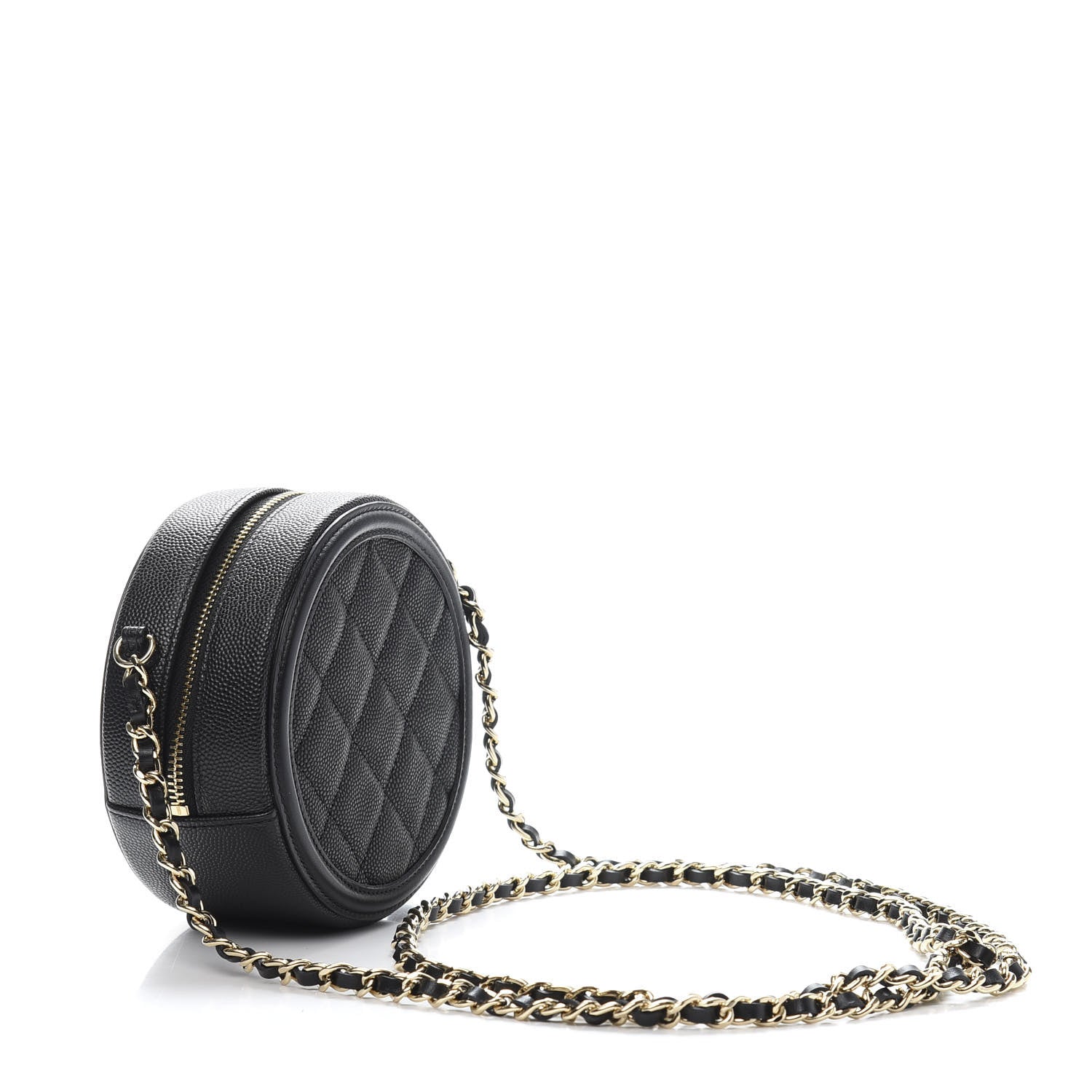 Chanel Caviar Quilted Round Filigree Crossbody Black 3 of 11