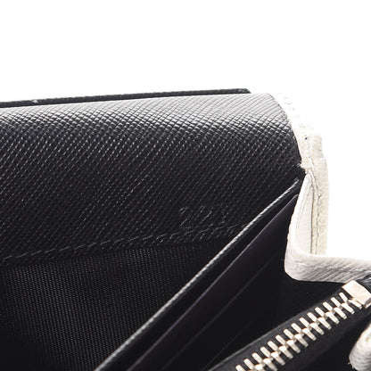 Prada Saffiano Corner Continental Flap Wallet Talco Black 8 of 9