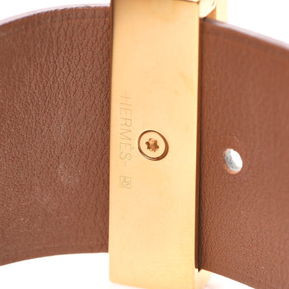 Hermes Epsom Swift Imprevisible Bracelet MM White Gold 4 of 5