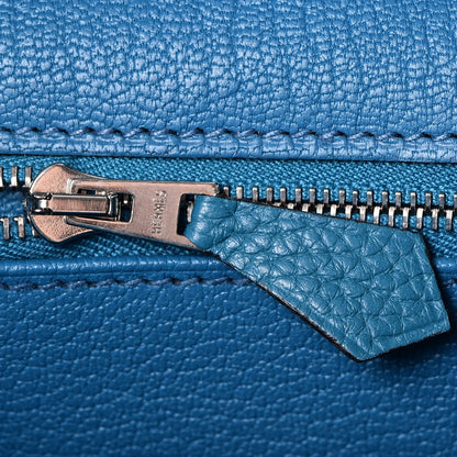 Hermes Taurillon Clemence Birkin 35 Bleu Izmir 15 of 42