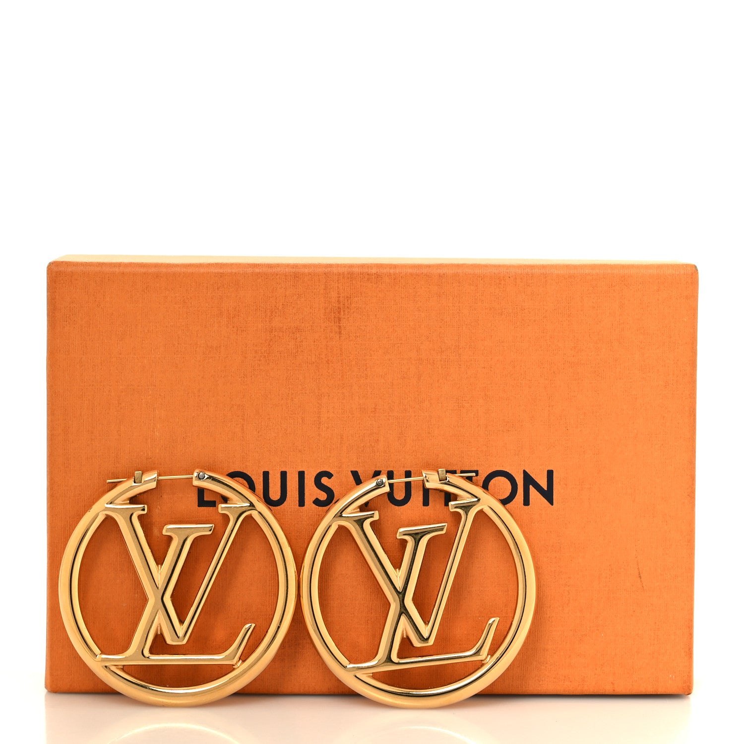 Louis Vuitton Metal Louise Hoop Earrings Gold 5 of 5