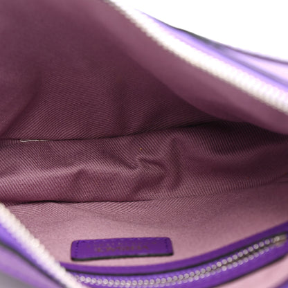 Versace Calfskin Mini Repeat Zip Hobo Purple 5 of 10