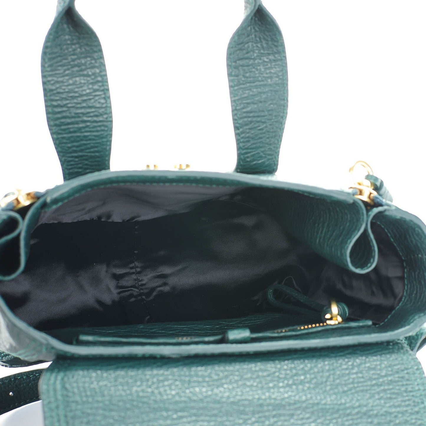 3.1 Textured Calfskin Mini Pashli Satchel Forest Green