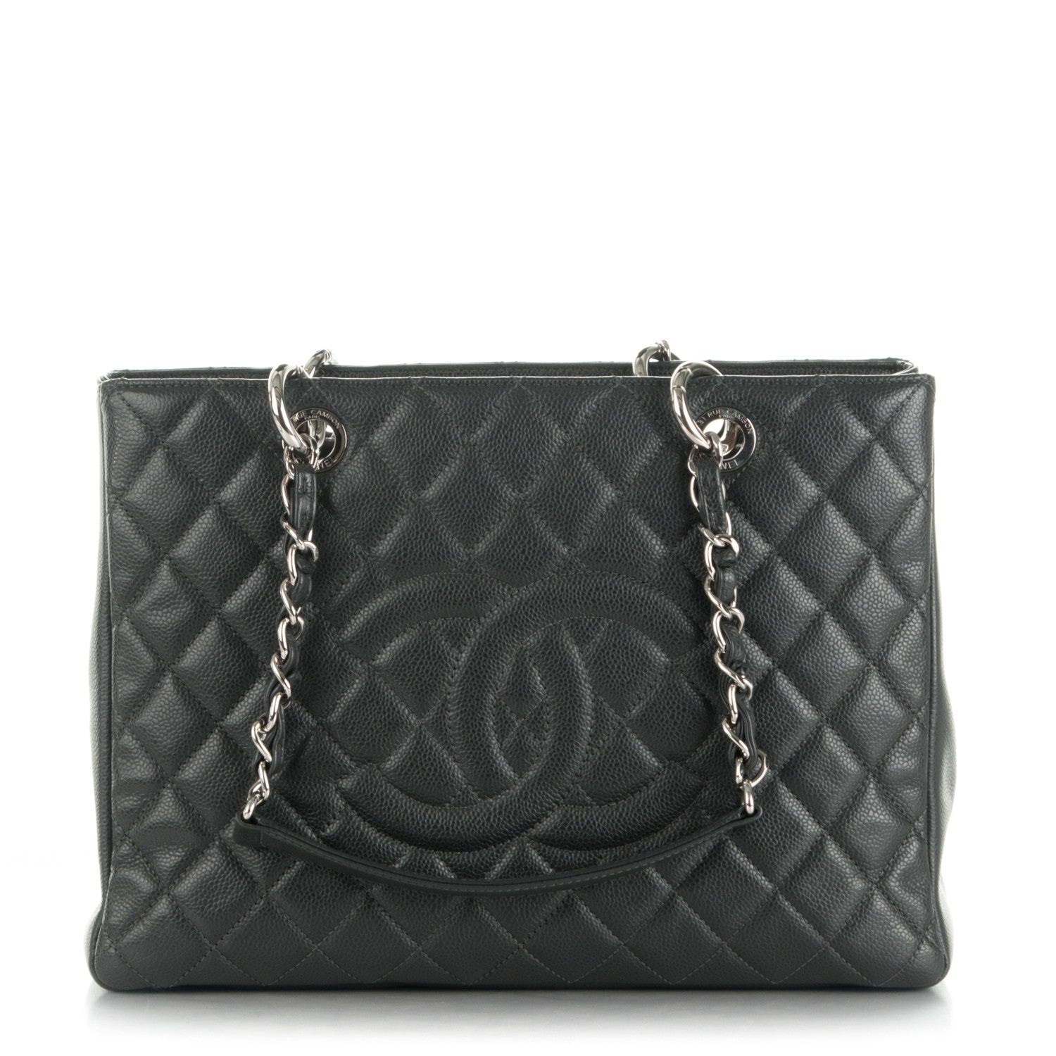 Chanel Caviar Quilted Grand Shopping Tote GST Dark Grey 1 of 6