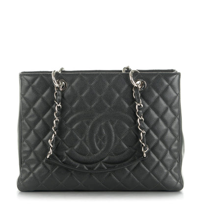 Chanel Caviar Quilted Grand Shopping Tote GST Dark Grey 1 of 6