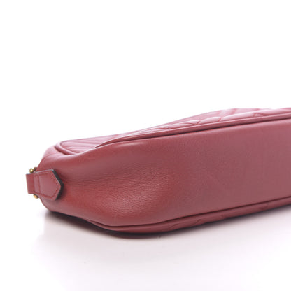 Gucci Calfskin Matelasse Small GG Marmont Chain Shoulder Bag Hibiscus Red 12 of 18