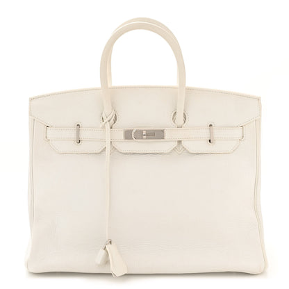 Hermes Taurillon Clemence Birkin 35 White 1 of 14