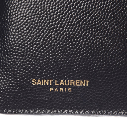 Saint Laurent Grain De Poudre Matelasse Monogram Phone Wallet Black 6 of 11