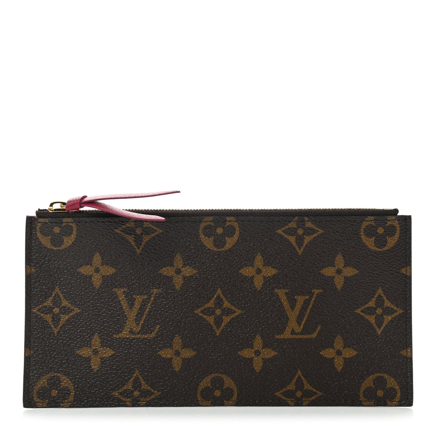 Monogram Felicie Chain Wallet Zippered Insert Fuchsia