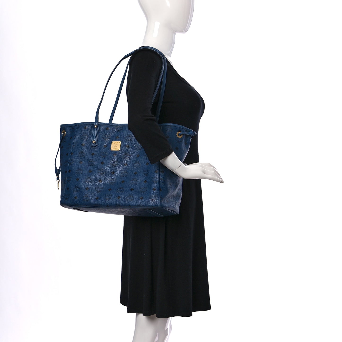 Visetos Medium Project Reversible Shopper Tote Blue