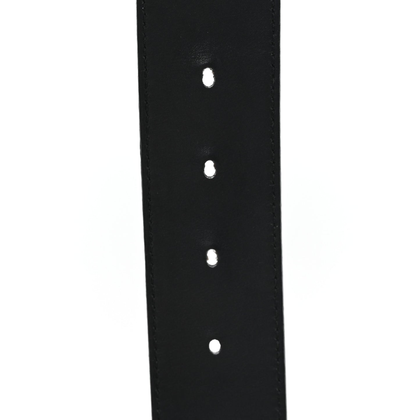 Textured Dollar Calfskin Nickel Double G 40mm Belt 75 30 Black