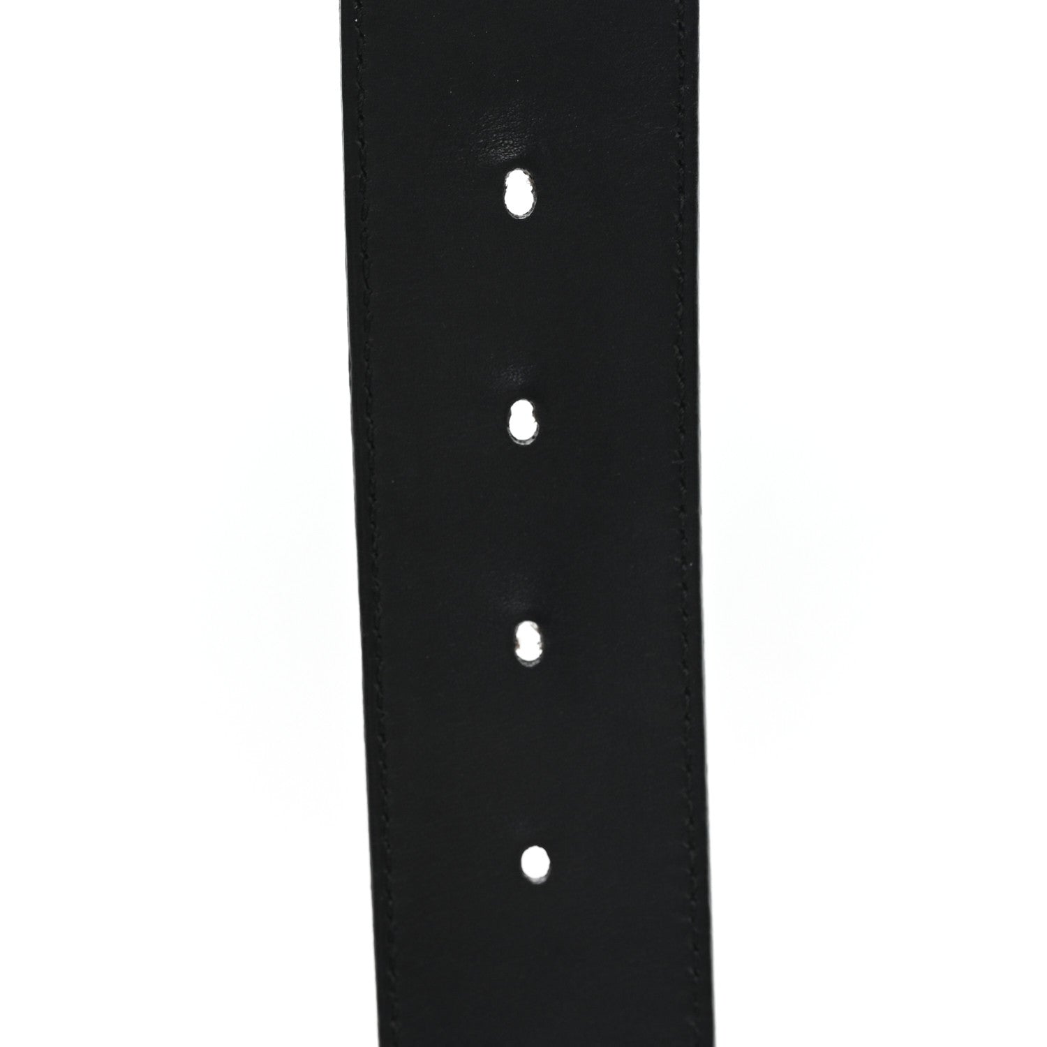 Gucci Textured Dollar Calfskin Nickel Double G 40mm Belt 75 30 Black 4 of 5