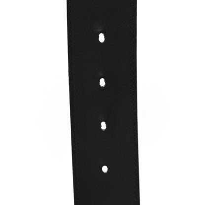 Gucci Textured Dollar Calfskin Nickel Double G 40mm Belt 75 30 Black 4 of 5