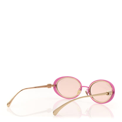 Chanel Metal Oval Pearl Sunglasses 71708 Pink 4 of 8