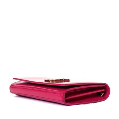 Saint Laurent Patent Calfskin Monogram Kate Wallet On Chain Fresh Fuxia 5 of 7