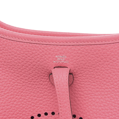Hermes Taurillon Clemence Amazone Evelyne TPM Rose Azalee Rouge Pivoine 6 of 11