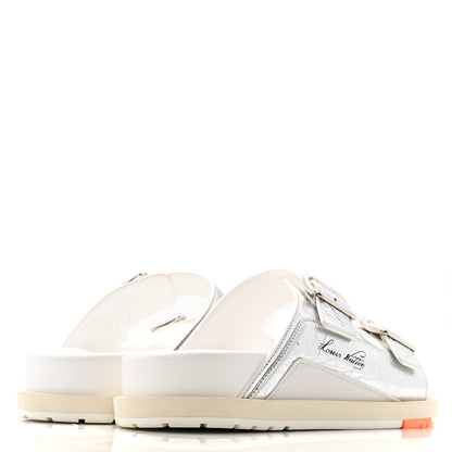 Louis Vuitton Metallic Mix Materials Mens LV Script Trainer Mules 11 Silver Multicolor 11 of 20