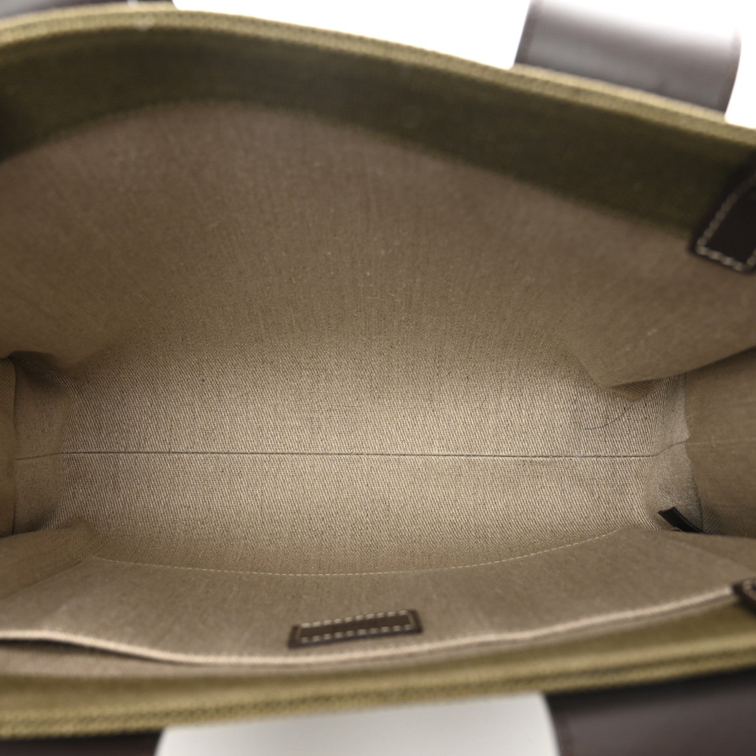 Chloe Linen Calfskin Medium Woody Tote Warm Green 6 of 9
