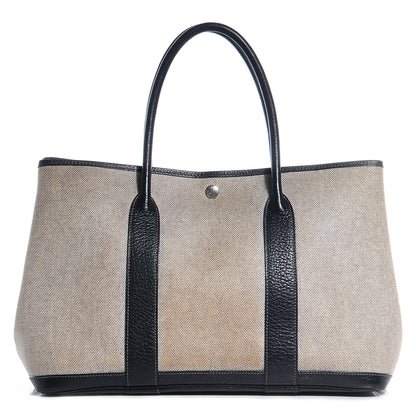 Hermes Toile Buffle Skipper Garden Party 36 MM Tote Black 4 of 24
