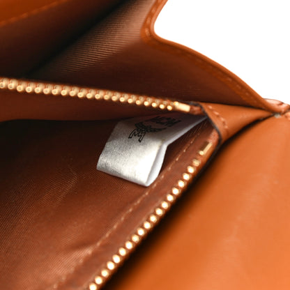 MCM Visetos Large Trifold Flap Wallet Cognac 8 of 23