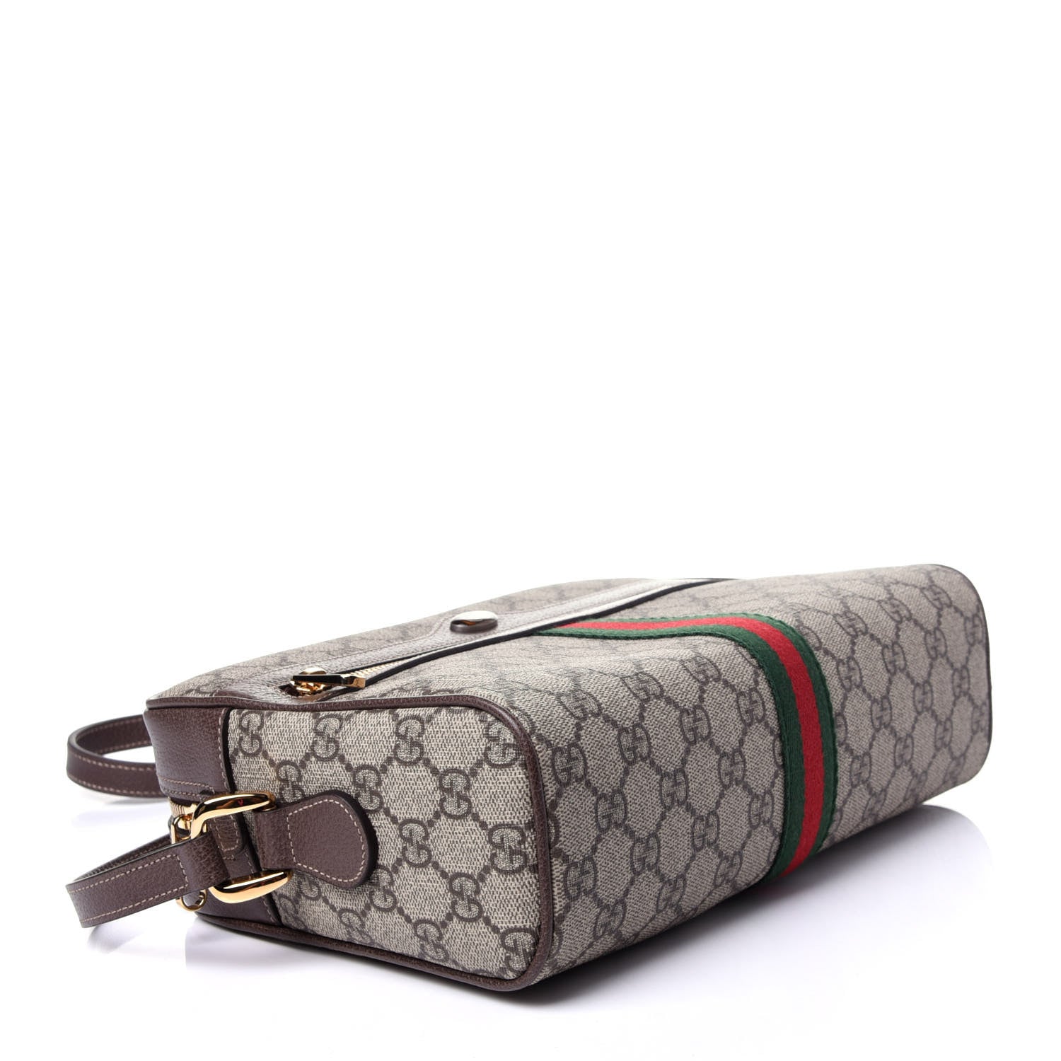 Gucci GG Supreme Monogram Web Small Ophidia Shoulder Bag Brown 4 of 10
