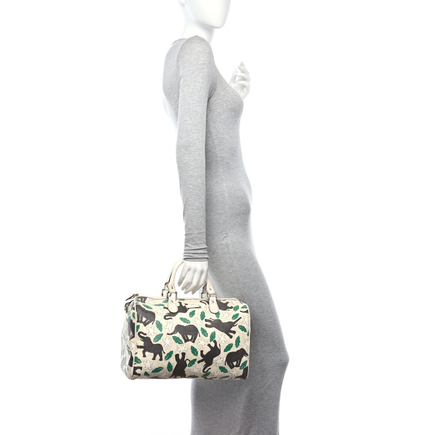 Gucci Monogram Medium Joy Boston Unicef Elephant Snowman 2 of 14