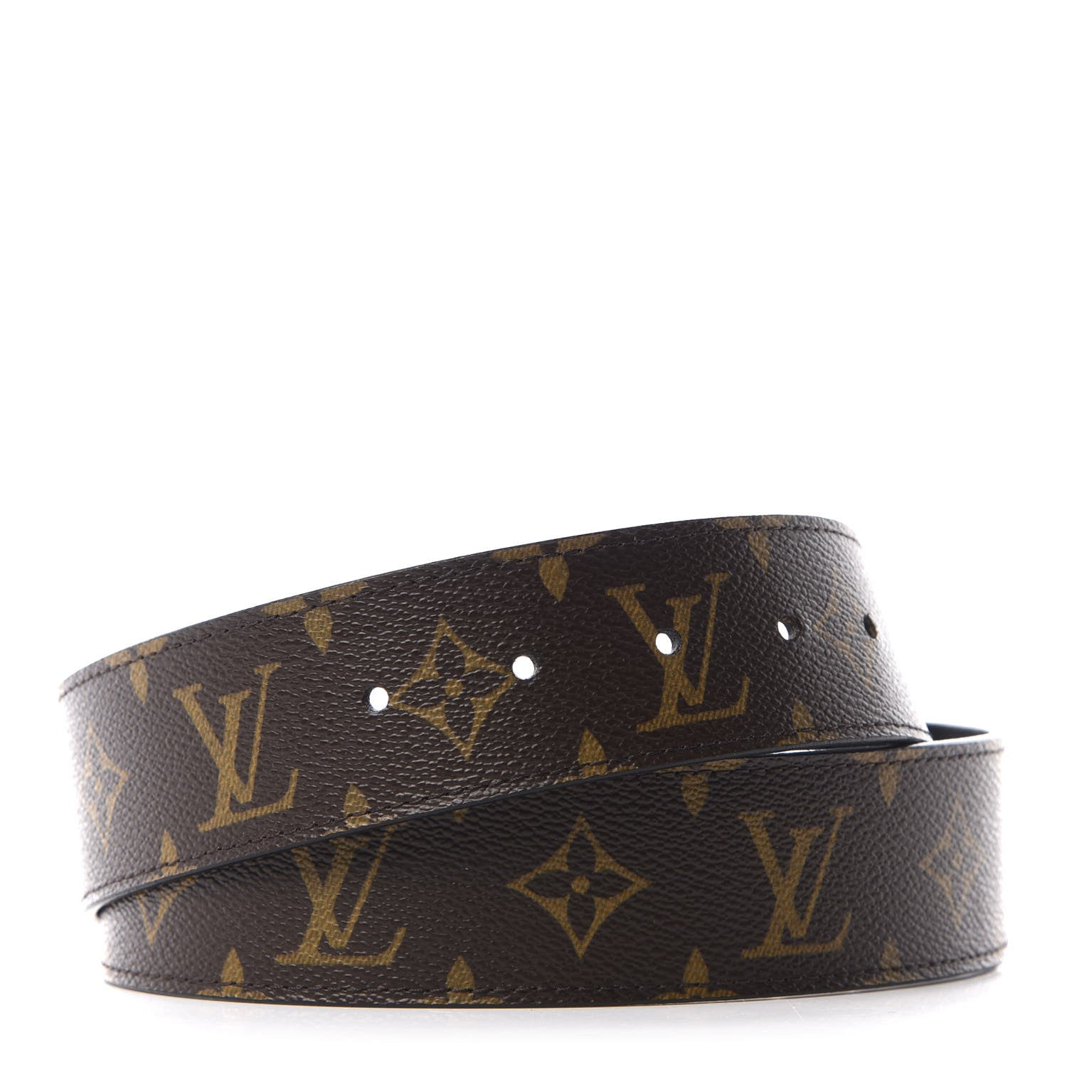Louis Vuitton Calfskin Monogram 40mm LV Initiales Reversible Belt 80 32 Black 2 of 8