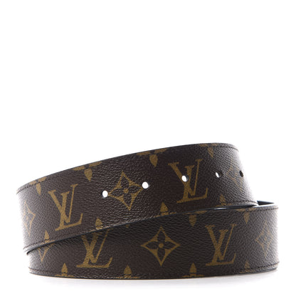 Louis Vuitton Calfskin Monogram 40mm LV Initiales Reversible Belt 80 32 Black 2 of 8
