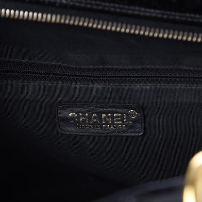 Chanel Patent Quilted Petit Timeless Tote PTT Black 6 of 13