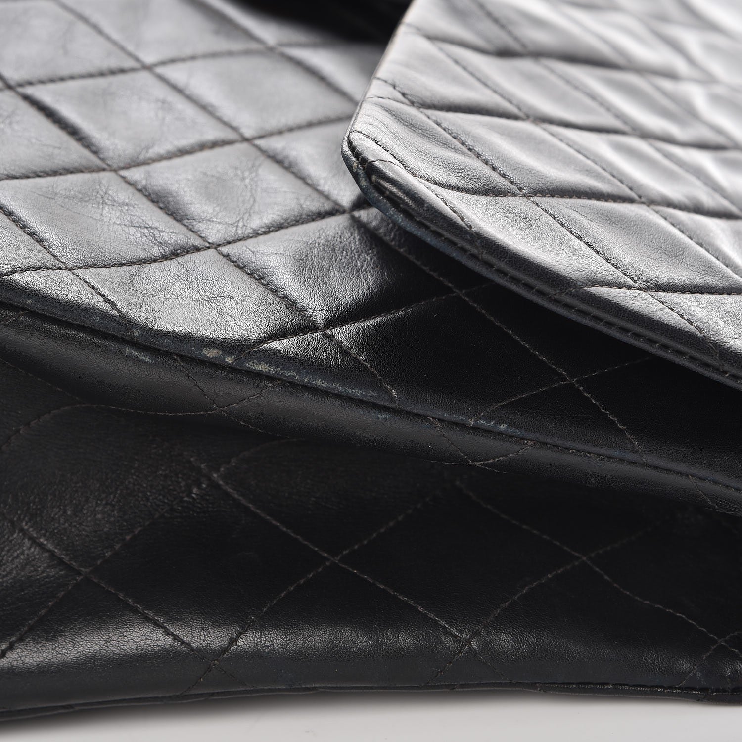 Chanel Lambskin Quilted XL Jumbo Single Flap Black 12 of 15