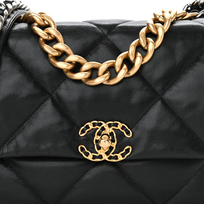 Chanel Lambskin Quilted Large Chanel 19 Flap Black 7 of 10