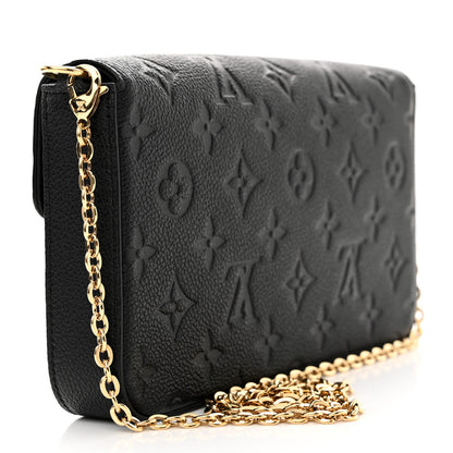 Louis Vuitton Empreinte Pochette Felicie Chain Wallet Black 4 of 10