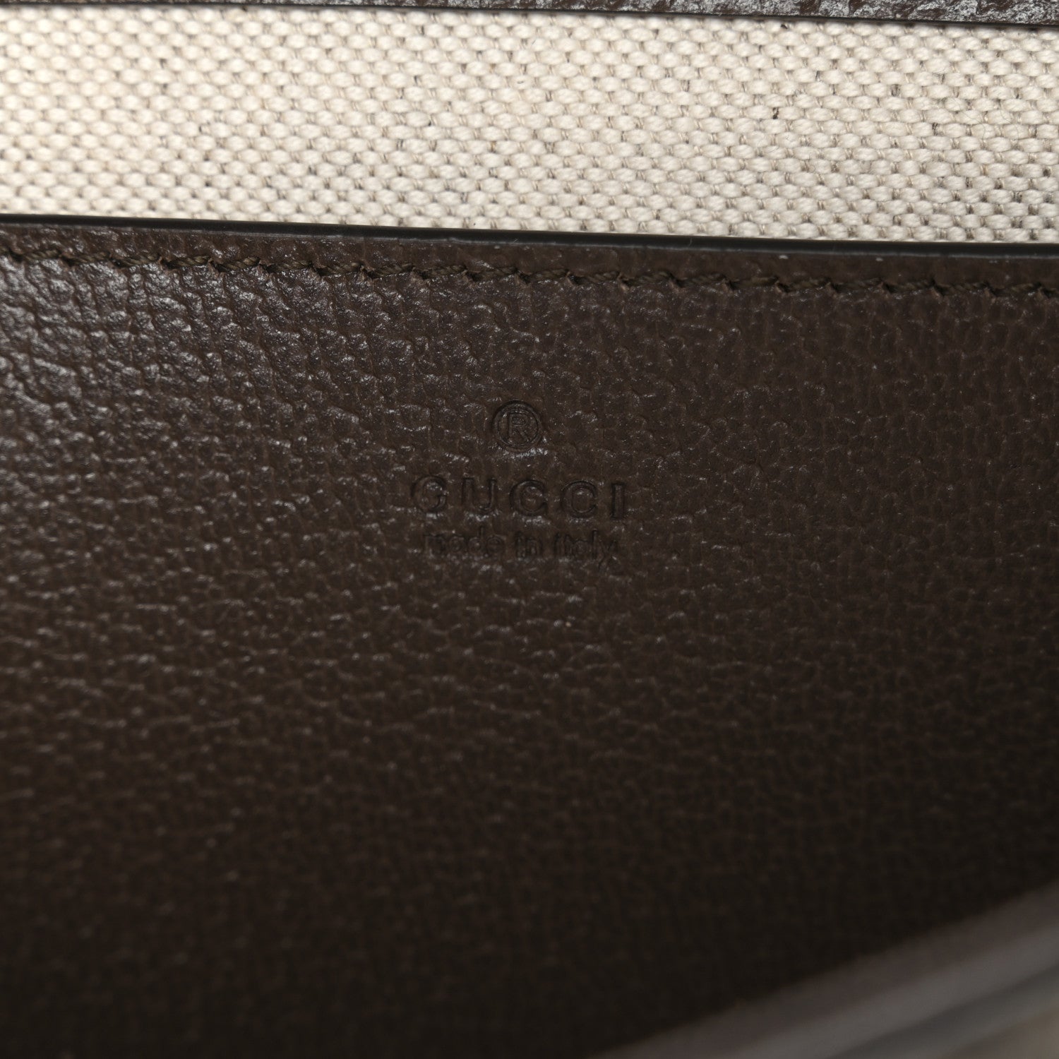 Gucci GG Supreme Monogram Textured Dollar Calfskin Web Mini Ophidia Envelope Shoulder Bag Beige Ebony New Acero 6 of 10