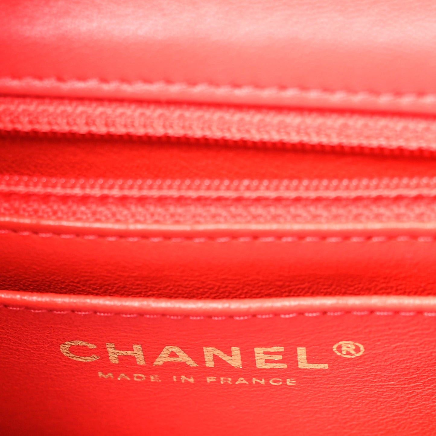 Lambskin Quilted Mini Square Flap Red