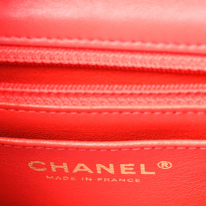 Chanel Lambskin Quilted Mini Square Flap Red 6 of 11