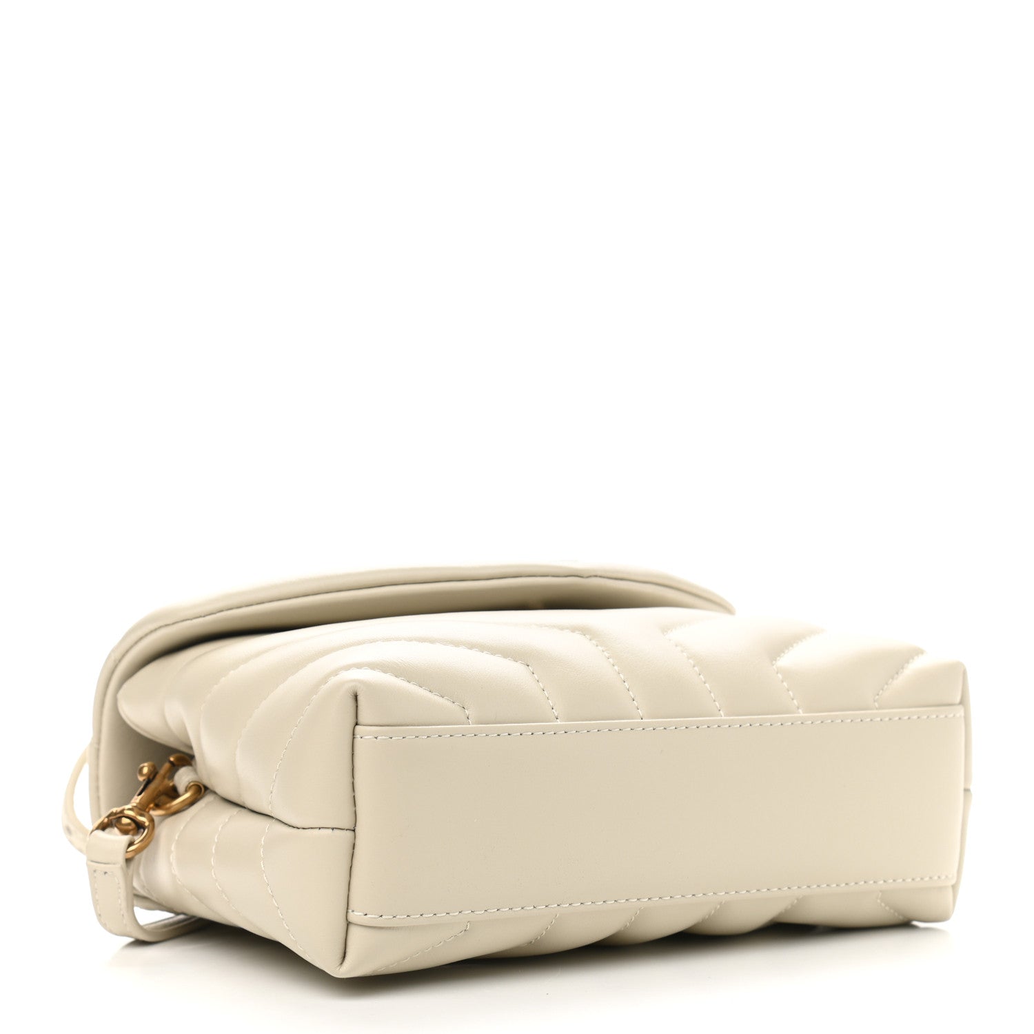 Saint Laurent Calfskin Y Quilted Monogram Toy Loulou Crossbody Bag Blanc Vintage 4 of 11