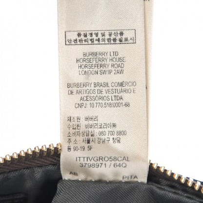 Burberry Haymarket Check Small Peyton Crossbody Clutch Bag Chocolate 8 of 8