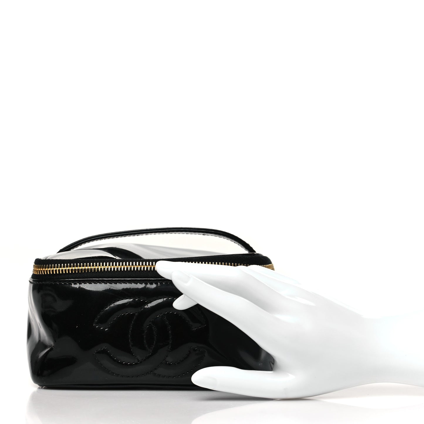 Patent Vanity Cosmetic Case Black