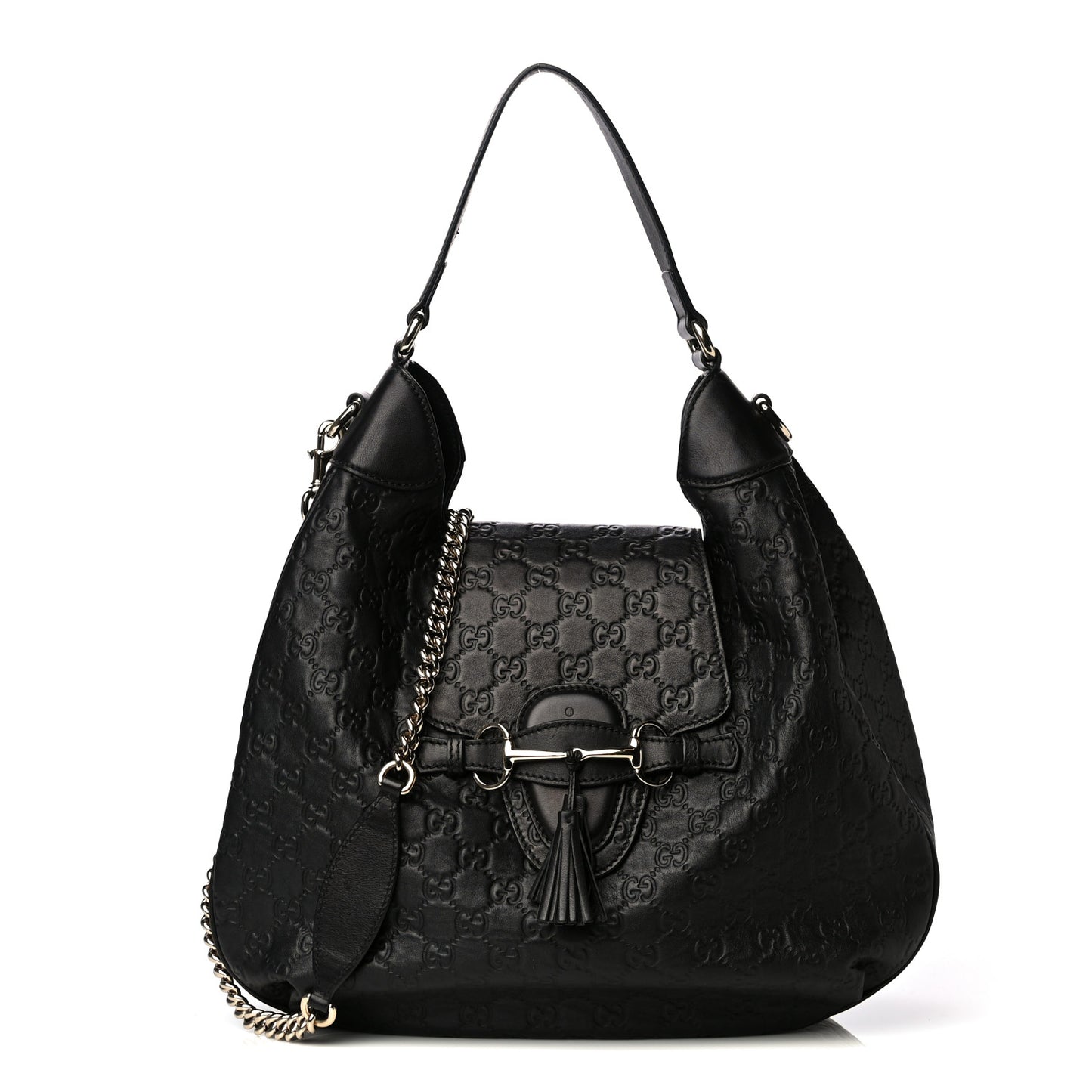 Guccissima Medium Emily Hobo Black
