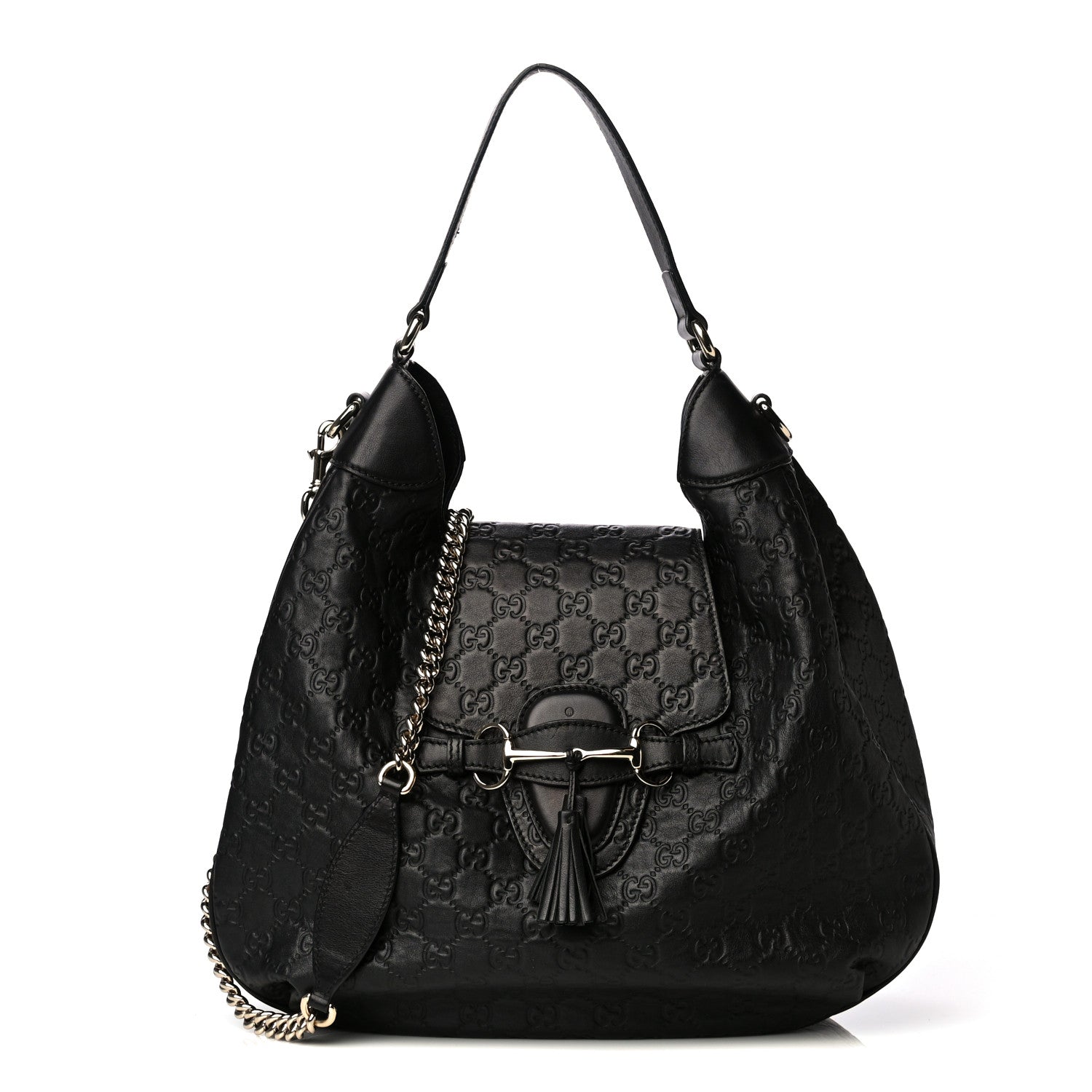 Gucci Guccissima Medium Emily Hobo Black 1 of 8
