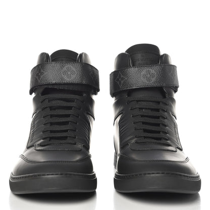 Louis Vuitton Monogram Eclipse Passenger High Top Sneaker Boots 7 Black 3 of 8