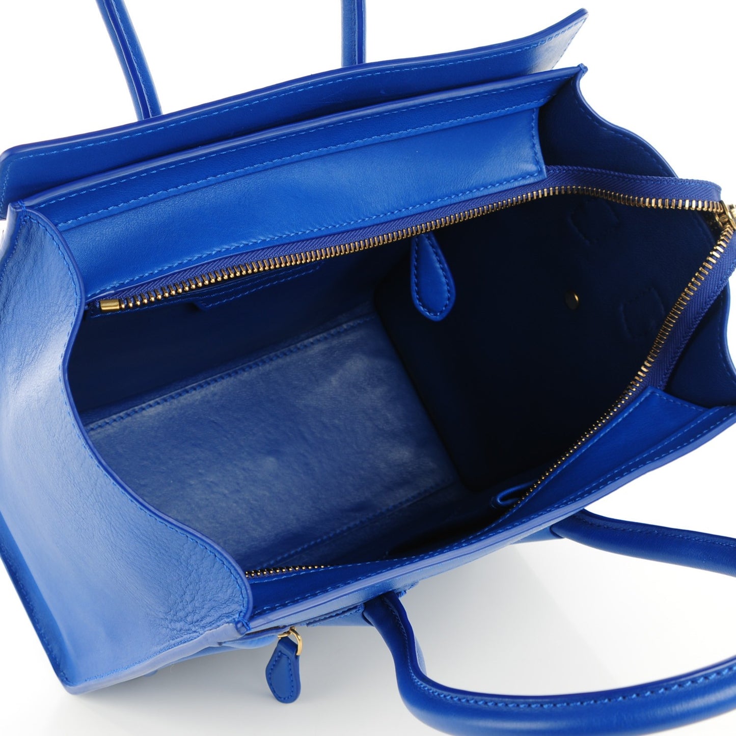 Smooth Calfskin Micro Luggage Royal Blue