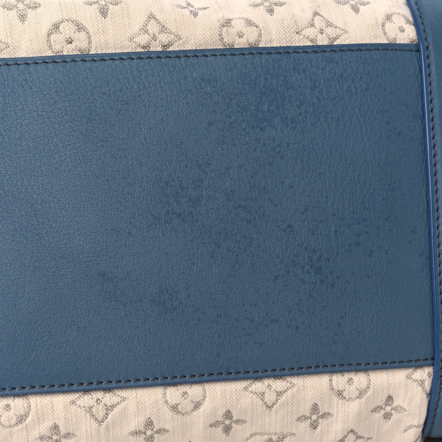 Monogram Denim Speedy Round Blue