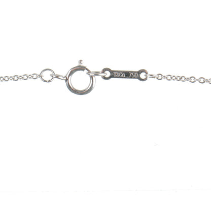 Tiffany 18K White Gold Diamond Kiss Pendant Necklace 4 of 5