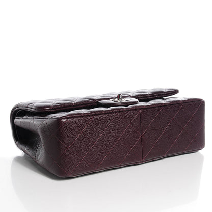 Chanel Caviar Quilted Jumbo Double Flap Burgundy 4 of 9