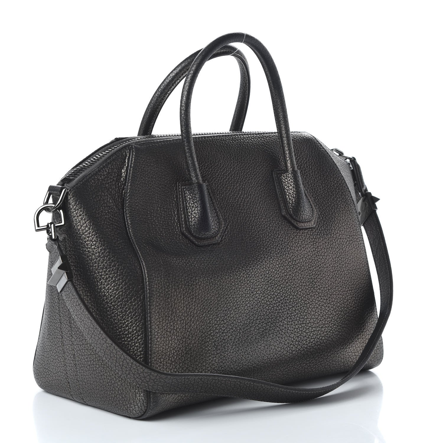 Givenchy Metallic Sugar Goatskin Medium Antigona Gunmetal 4 of 11