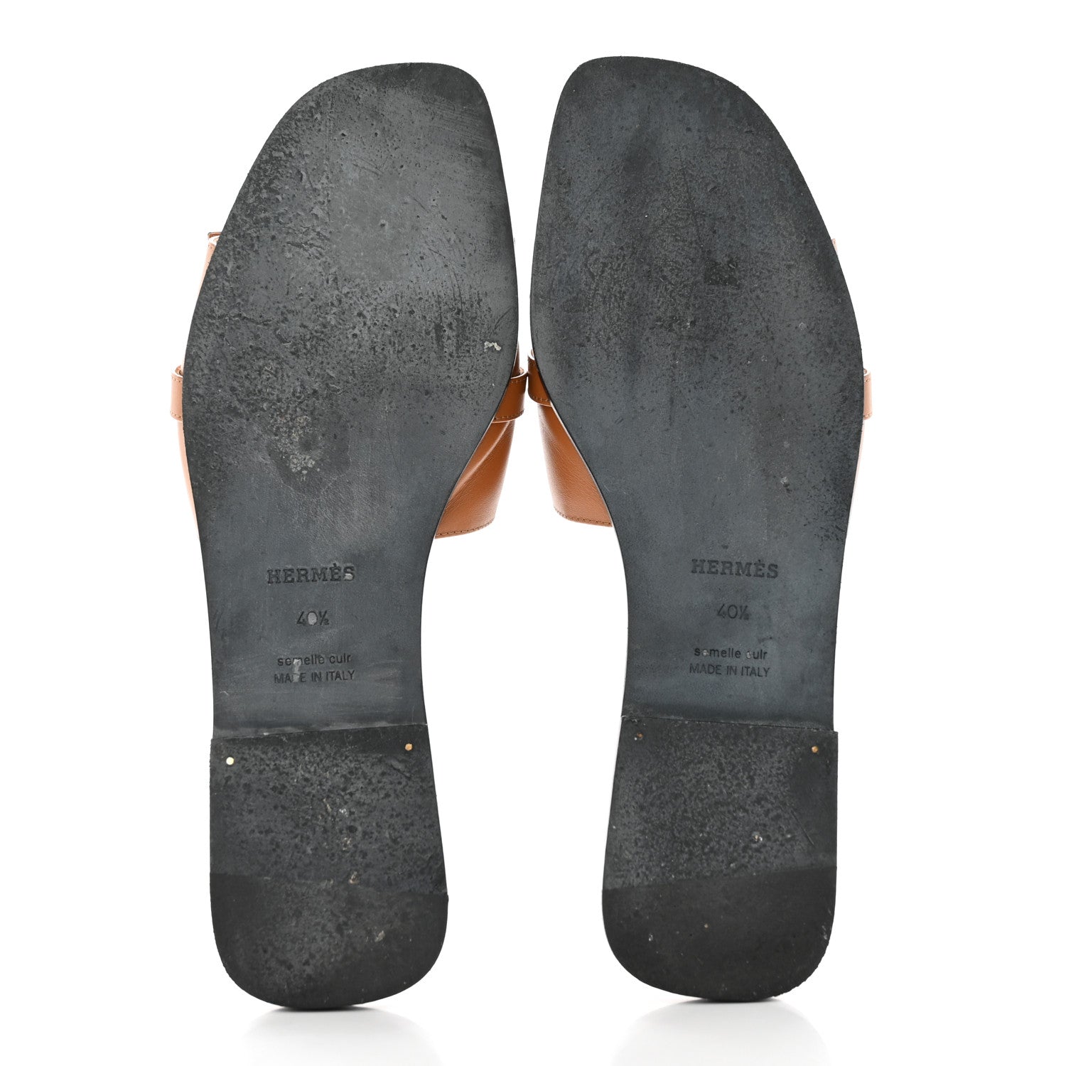 Hermes Calfskin Giulia Sandals 40.5 Naturel 5 of 16