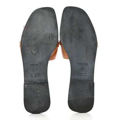 Hermes Calfskin Giulia Sandals 40.5 Naturel 5 of 16