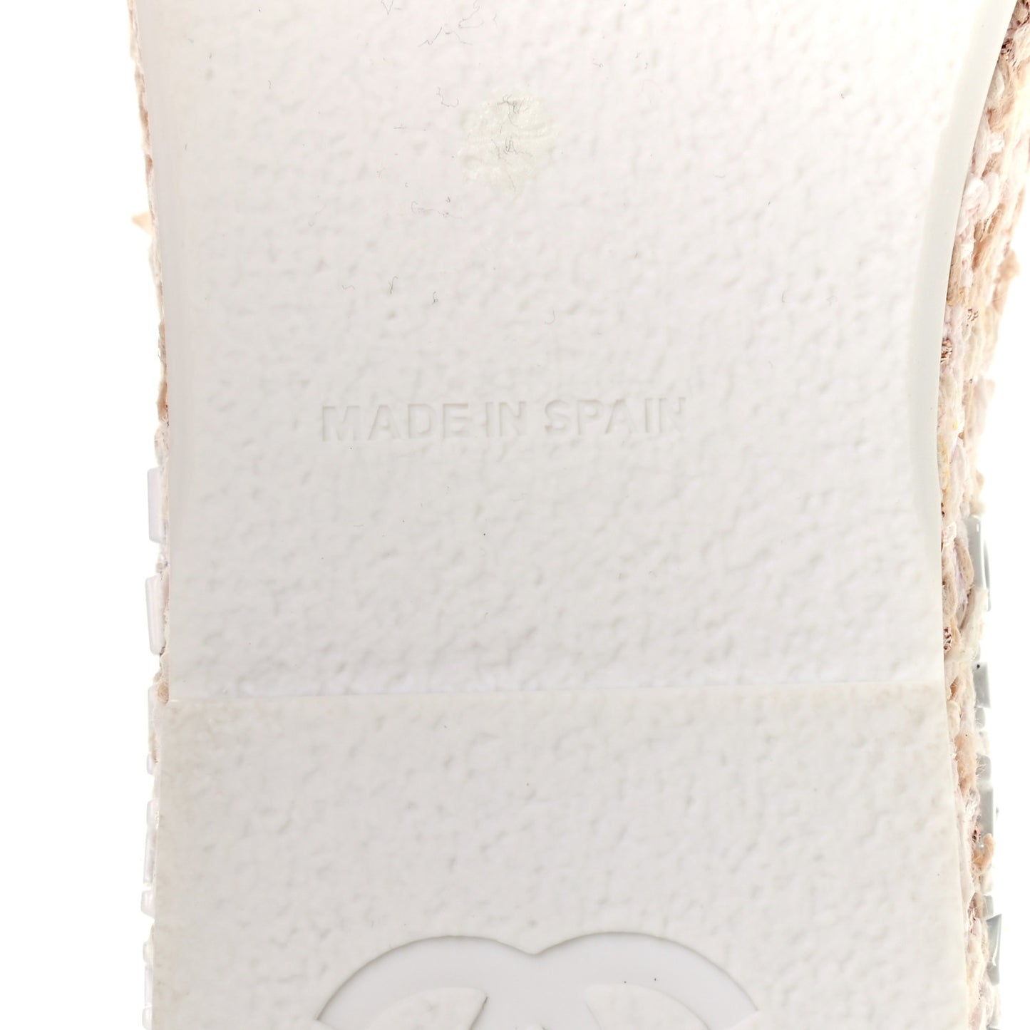 Tweed CC Platform Mule Sandal 35 Beige Pink